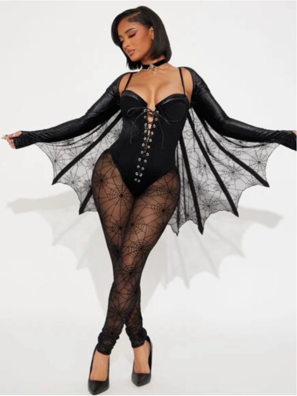 Fashion Nova Spider Web costume. Black. S/M. NWT